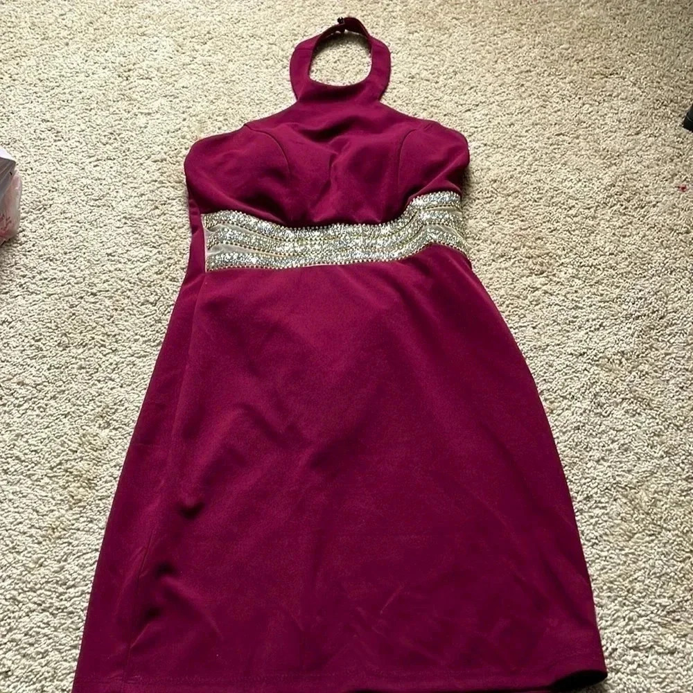 Speechless wine colored sleeveless dress size 5 juniors NWT